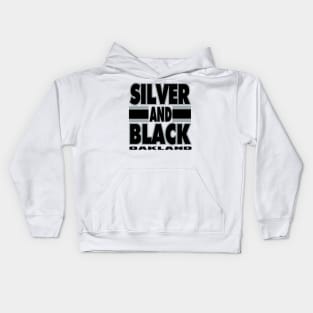 Oakland LYFE Silver and Black Kids Hoodie